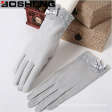 Bogen Dekor Lace Woven Handschuhe